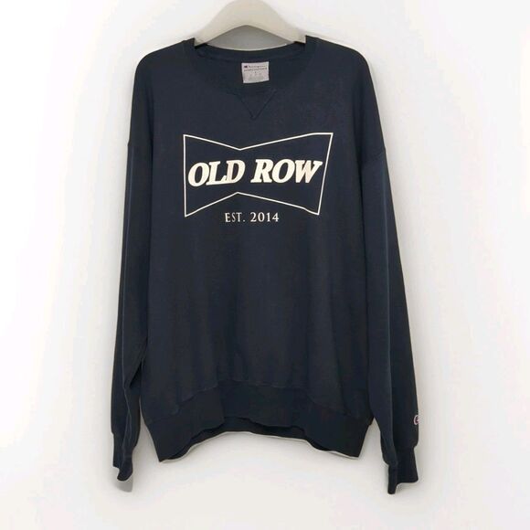 Champion Old Row Sports Crewneck Sweatshirt College Essential Navy Blue Size L - Picture 1 of 4